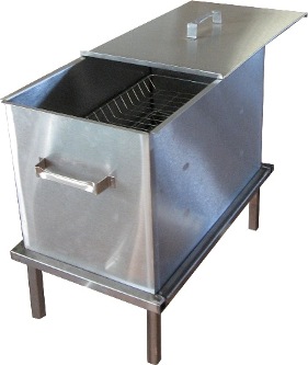 Коптильня из нержавейки переносная большая